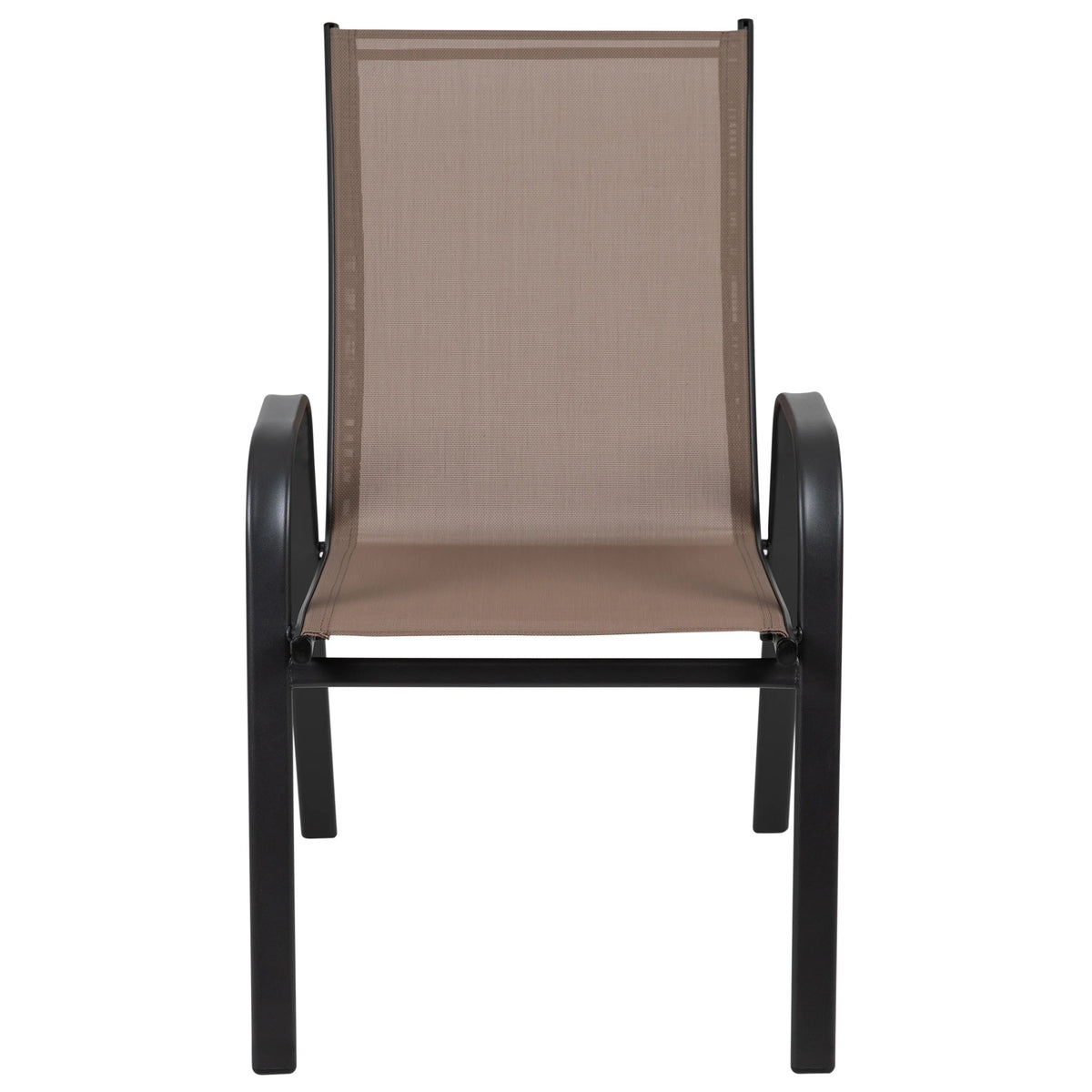 Emma + Oliver Outdoor Stack Chairs, Gray, 4 Pack, 21.25in W x 29in D x 36in H