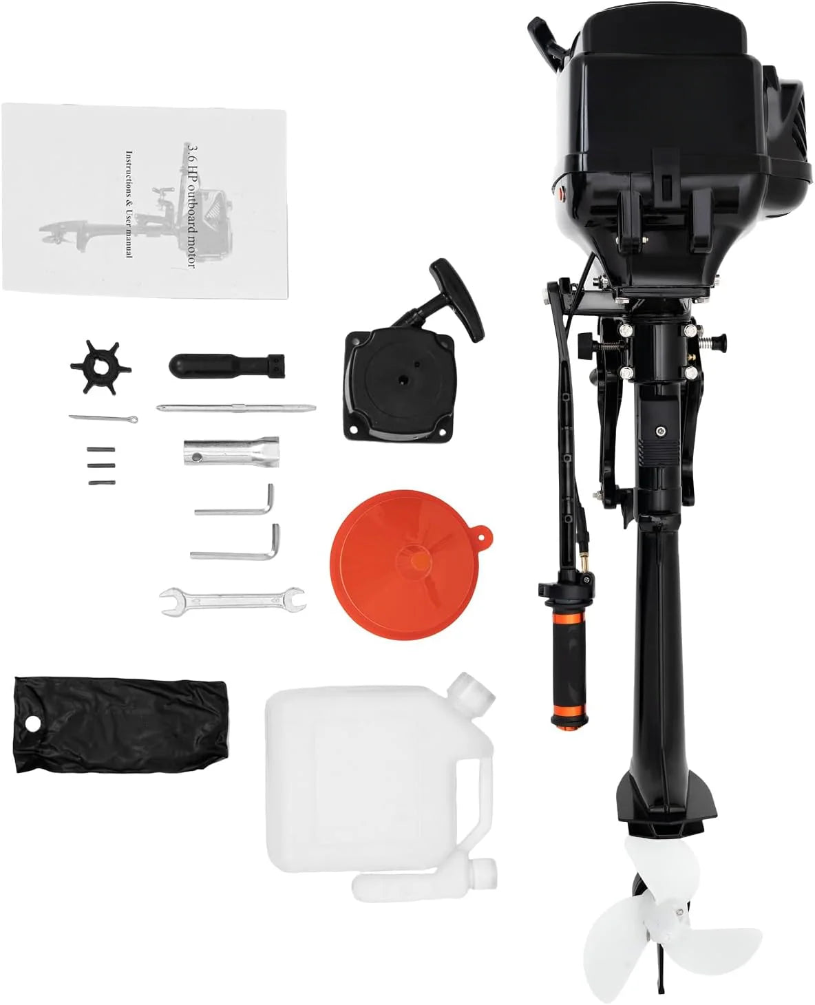 2-Stroke 3.6HP 55CC Short Shaft Outboard Boat Motor