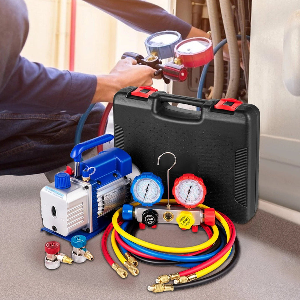 HVAC Vacuum Pump Kit, 4.8 CFM, 1/3 HP, Single Stage, 5 Pa - ZK44.8CFM