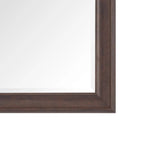 Full Length Oversized Rectangle Wall Mirror With Smooth Faux Wood Frame