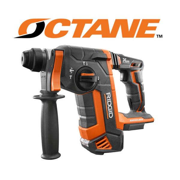 RIDGID 18-Volt OCTANE Cordless Brushless 1 in SDS-Plus Rotary Hammer - R86711B