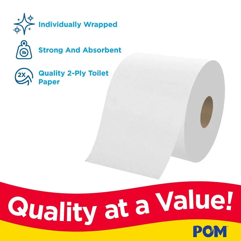 American Standart 2-Ply Bath Tissue, Septic Safe, 45 Rolls, 473 Sheets Per Roll