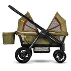 2-in-1 All-Terrain Baby Stroller Wagon With Canopy And Storage - Gray