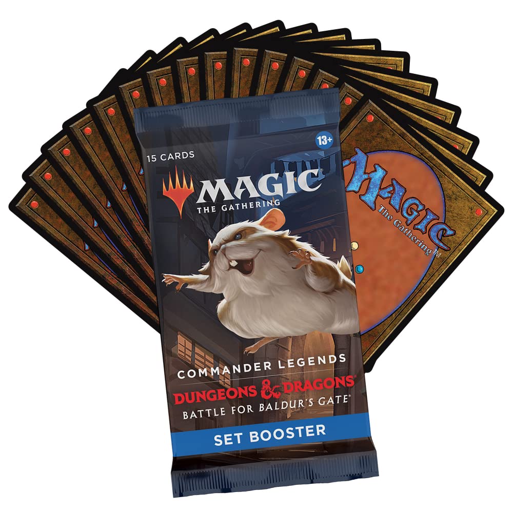 Magic: The Gathering Commander Legends: Battle For Baldur's Gate Set Booster Box, 18 Packs - D10050000