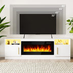 Bossin 70 Fireplace TV Stand With 36 Electric Fireplace For TVs Up To 80 - 16-Color LED Lights