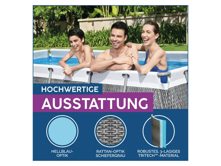 Bestway Power Steel Frame Pool Complete Set With Filter Pump, 412 x 201 x 122 cm