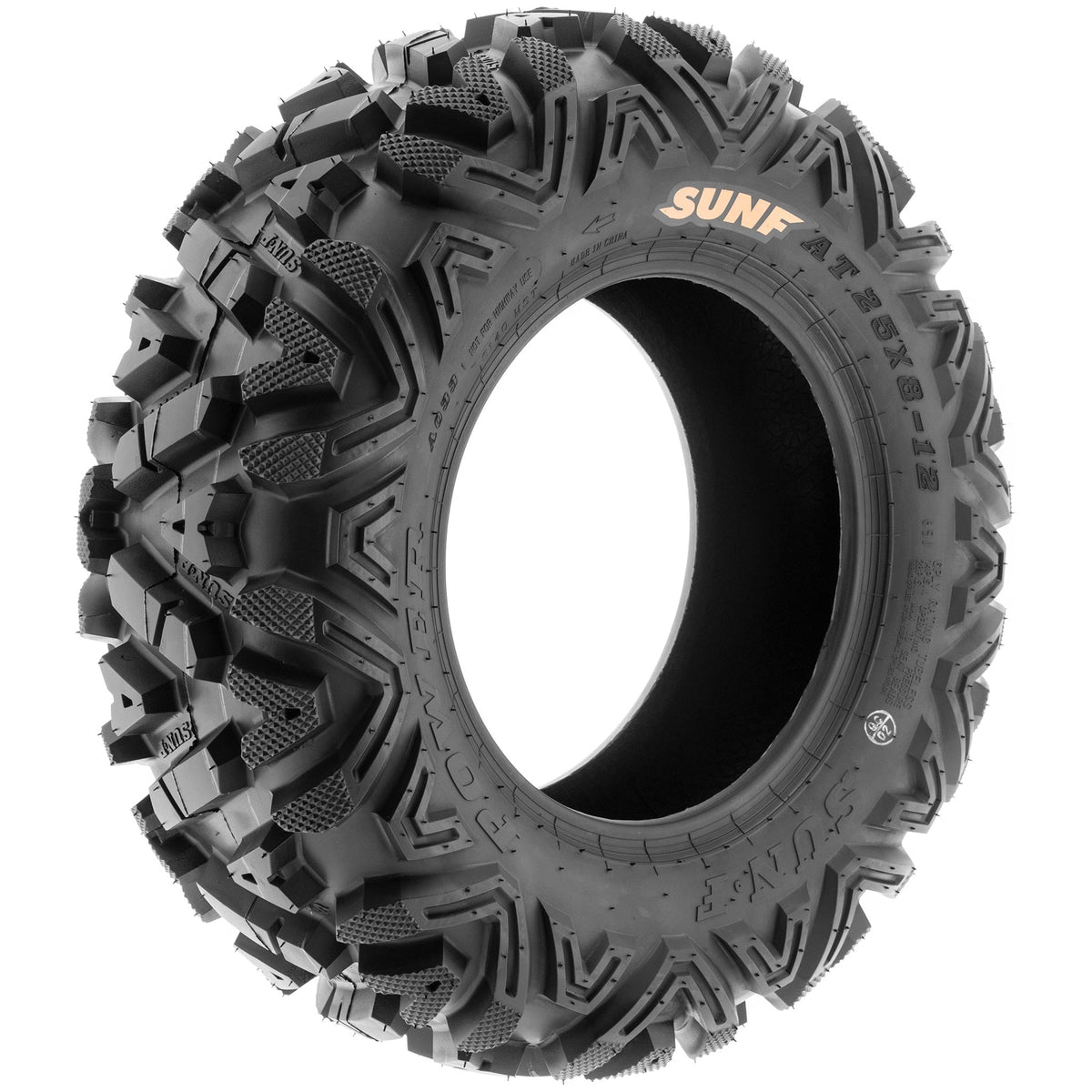 SunF All Terrain ATV UTV Tires 25x8-12 And 25x10-12 6 PR Set Of 4 - A033