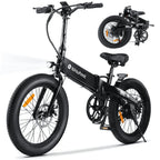 isinwheel Electric Bike Adult 500W 20 MPH 45+ Mile Range 20 inch Folding - U5-W