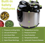 Nesco Smart Electric Pressure Cooker And Canner, Stainless Steel, 9.5 Qt - NPC-9