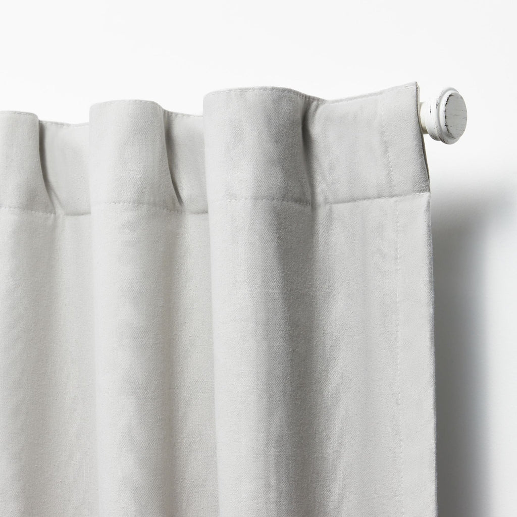 Blackout Single Window Curtain Panel, Back Tab And Rod Pocket, 100% Cotton