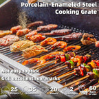 4-Burner Propane Gas Grill With Cast Iron Grates, Side Stove And 44,000 BTU Stainless Steel Burners