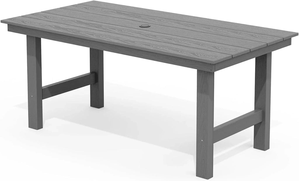 SERWALL 7-Piece HDPE Patio Dining Set, Aruba, 66.9in D x 32.2in W x 29.1in H