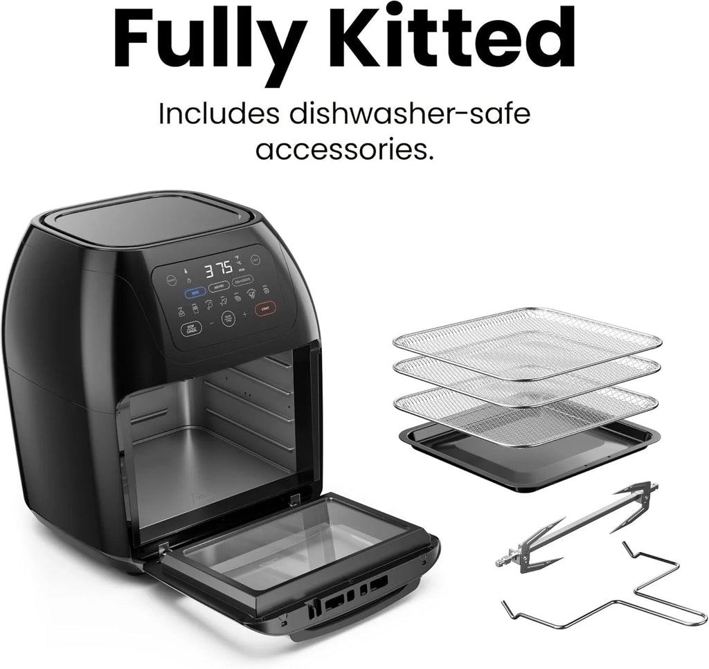 Chefman Digital Air Fryer With Rotisserie, 10 Qt, 17 Presets - CRJ38-10-RDO-V2
