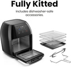 Chefman Digital Air Fryer With Rotisserie, 10 Qt, 17 Presets - CRJ38-10-RDO-V2