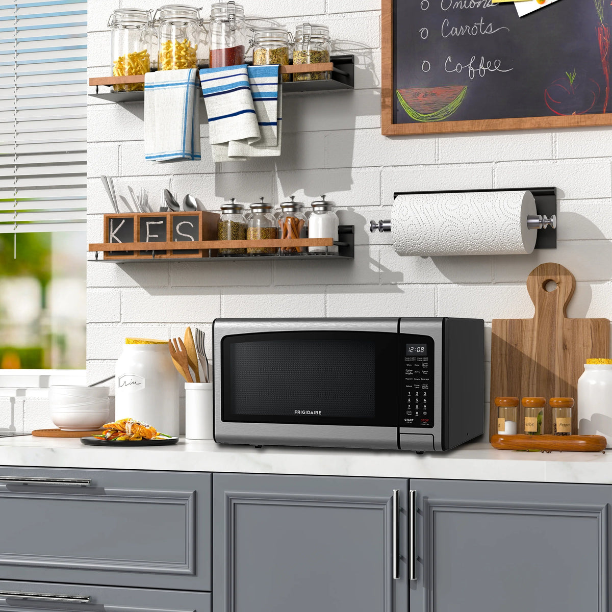 Frigidaire 3-In-1 Countertop Microwave Oven With Air Fryer And Convection, 1.1 Cu. Ft., Stainless Steel