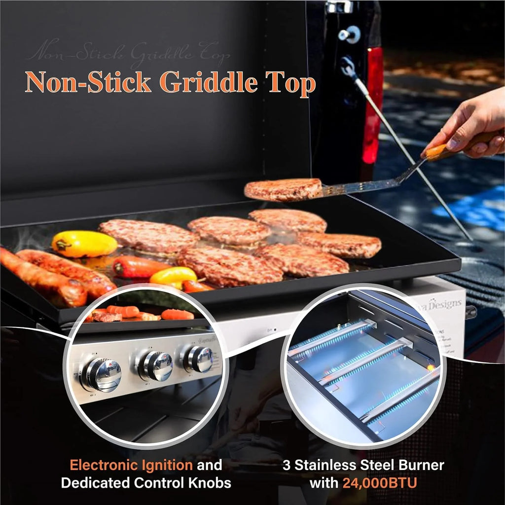 Sophia & William 4-Burner Propane Gas Grill, 542 Sq. In., Silver - E02GR001