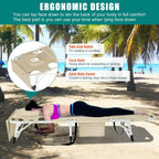Slsy 5-Position Adjustable Folding Lounge Chair And Cot - 75.2" x 25.6" x 11.8"