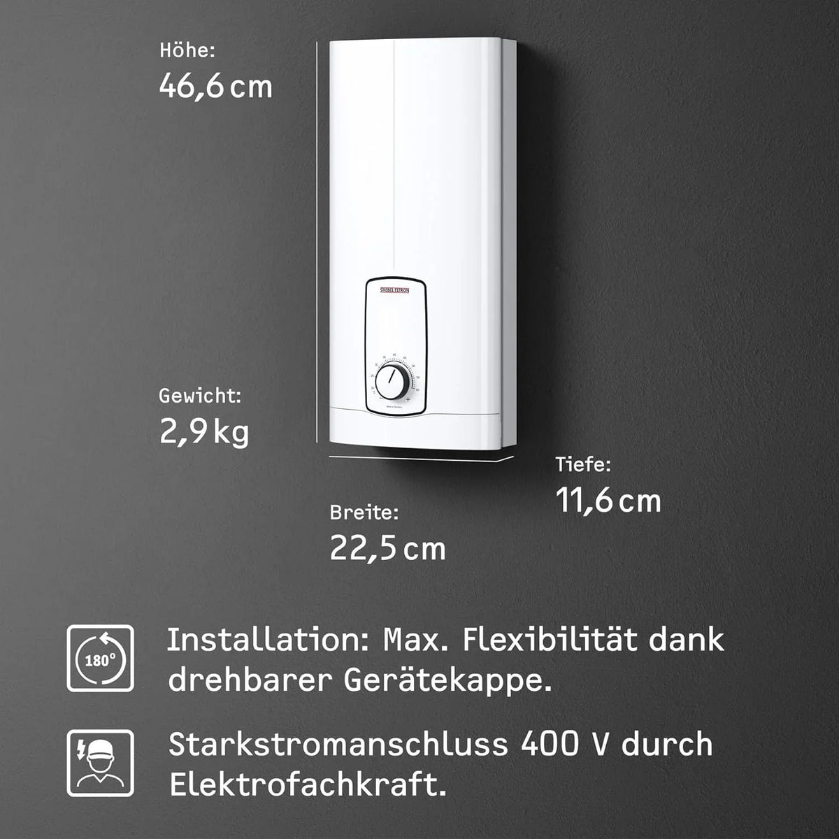 STIEBEL ELTRON Electric Tankless Water Heater 27 kW - DHB 27 ST Trend
