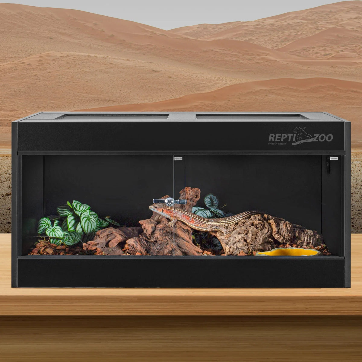 REPTIZOO 40 Gallon PVC Reptile Enclosure, 36x18x18, With Glass Sliding Door