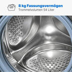 Bomann Washing Machine 8 kg / 1400 U/min / 15 Wash Programs / LED Display