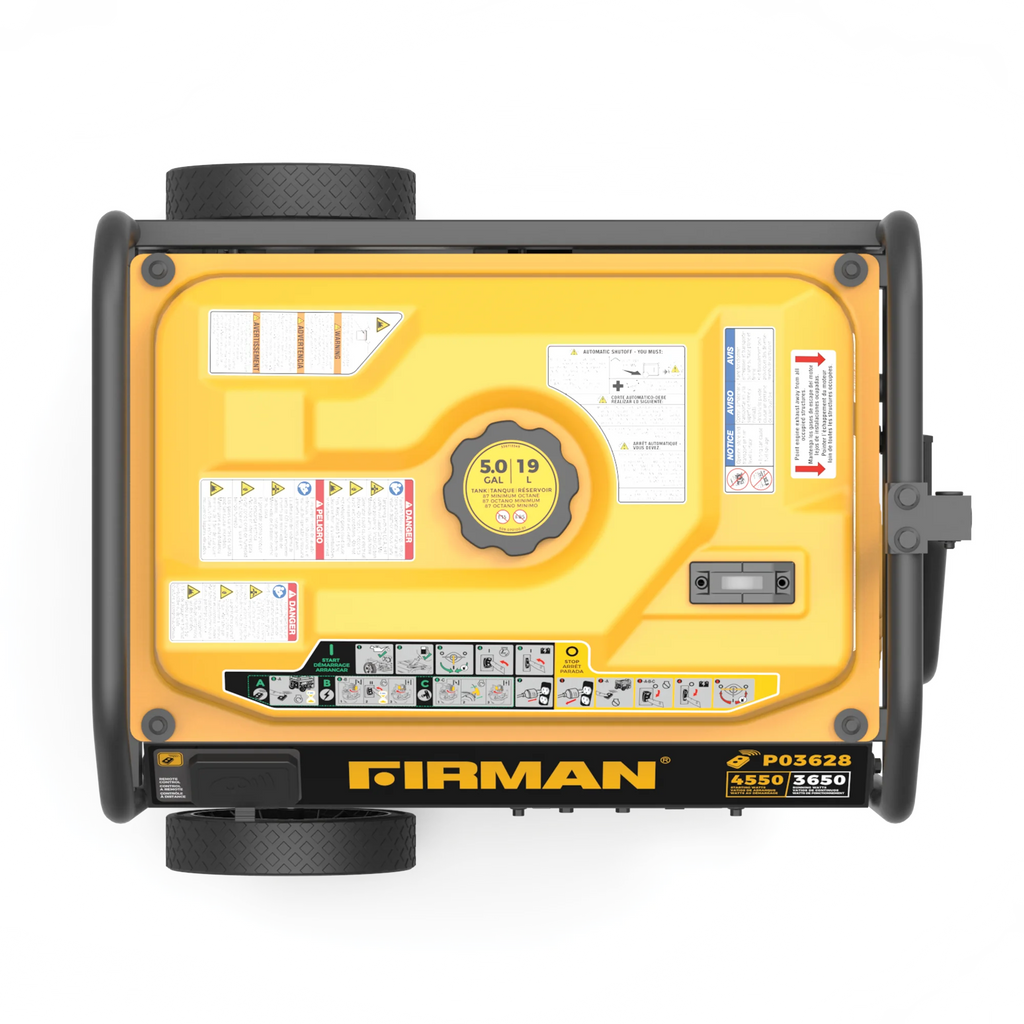FIRMAN Portable Gas Generator 4550/3650 Watt, Remote Start And CO Alert - P03628