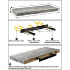 24 Inch Extra Long Floating Wall Shelf Set, 2 Count