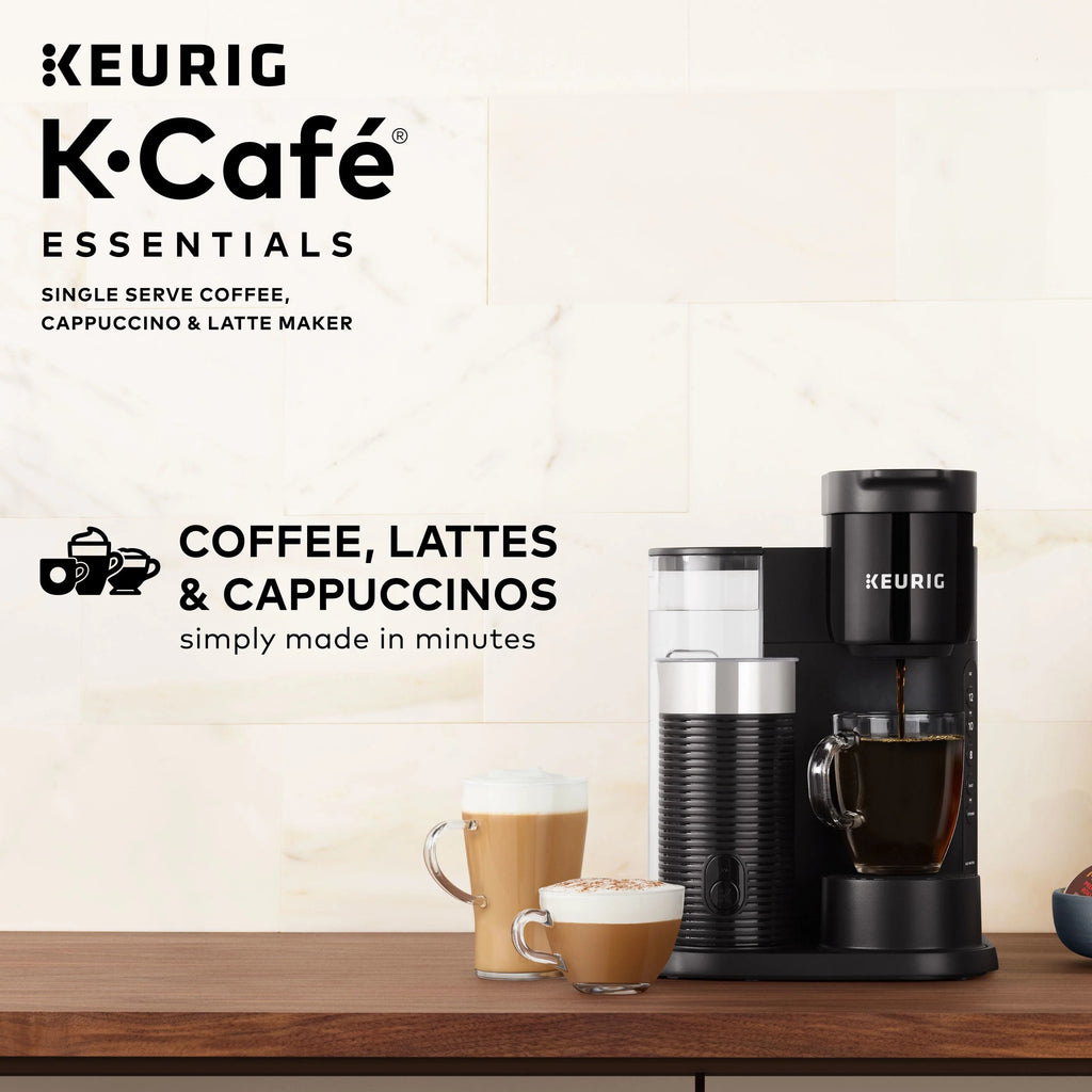 Keurig K-Cafe Essentials Single Serve K-Cup Pod Coffee Maker With Milk Frother, Black