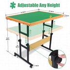 ALL4JIG Adjustable 3-Angle Puzzle Table With 4 Drawers - 34 x 25 x 0.01 Inches