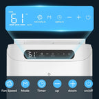 HUMHOLD Portable Air Conditioner 14000 BTU, 3-in-1 Cooling, Dehumidifier And Fan, White - HDPAC-10-B1