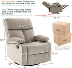 Swivel Rocker Recliner Chair For Compact Spaces - 32in D x 30.2in W x 38.9in H