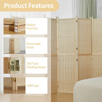 Bamboo 4-Panel Folding Room Divider, 6FT