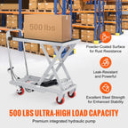 BENTISM Hydraulic Lift Table Cart, 500 lbs, 28 x 18 inches, Gray - TF23