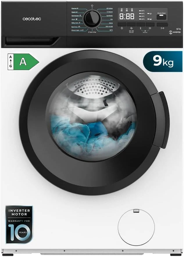 Cecotec Front Load Washing Machine 8 kg 1950W 1400 rpm 15 Programs - Bolero DressCode 8300 Inverter A