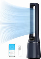 Midea 2-in-1 Bladeless Tower Fan And Air Purifier, H13 True HEPA, 47.6 m2 - MFP-120i (BL)