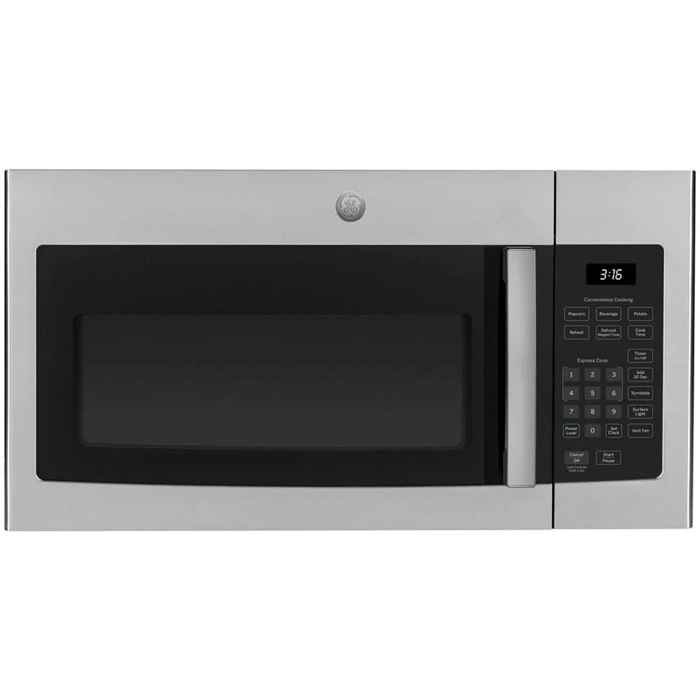 GE Over-the-Range Microwave Oven, Stainless Steel, 1.6 Cu. Ft., 16 1/8 H x 29 7/8 W x 15 9/16 D