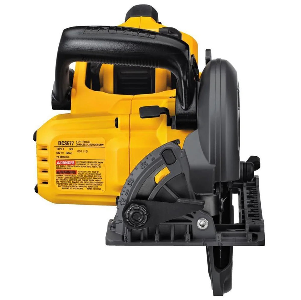 Dewalt Cordless Worm Drive Style Circular Saw, 60V Max Li-Ion, 7-1/4 in - DCS577X1