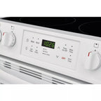 30 in. 5.0 Cu. Ft. Single Oven Electric Range, White With NVS Black Glass