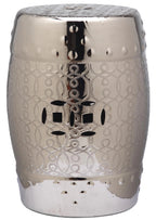 Safavieh Lantana Trellis Indoor/Outdoor Garden Stool, Plated Silver - ACS4545B