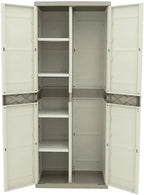 Plastiken Titanium Plastic Cabinet, Beige, 70x44x176 cm
