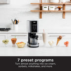7-in-1 Ice Cream Maker With 2 Pint Containers And Lids - Silver