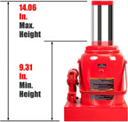 BIG RED 50 Ton Low Profile Hydraulic Bottle Jack - Welded Construction