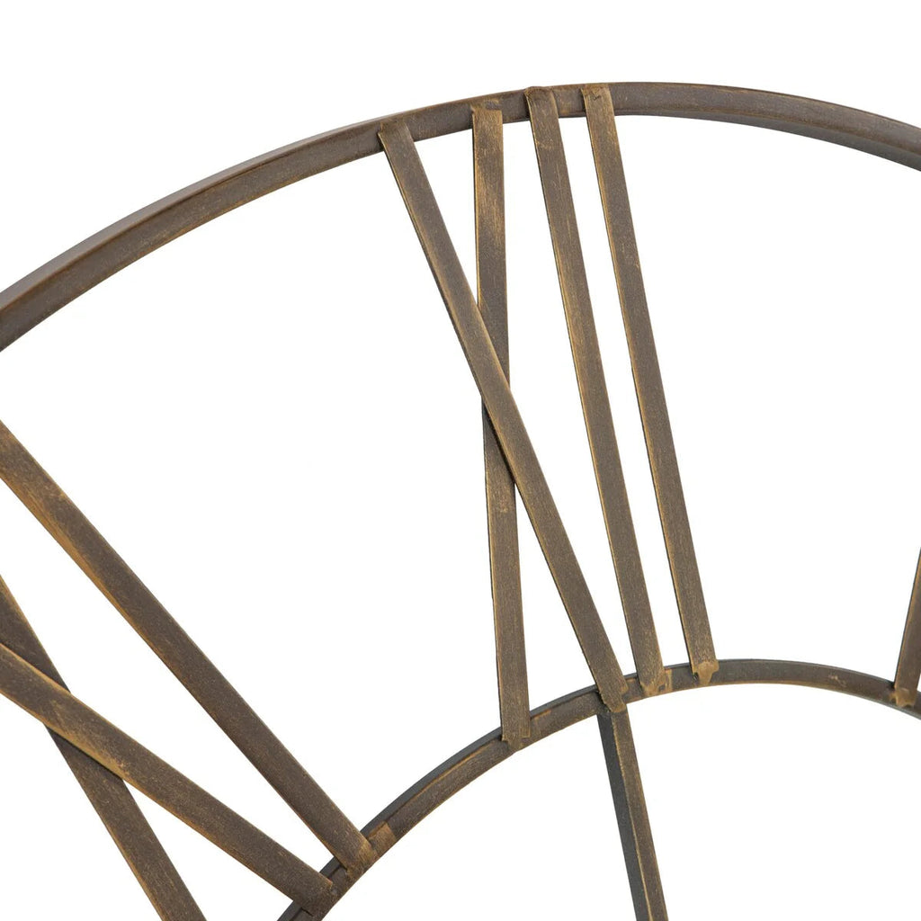 Round Metal Open-Frame Wall Clock
