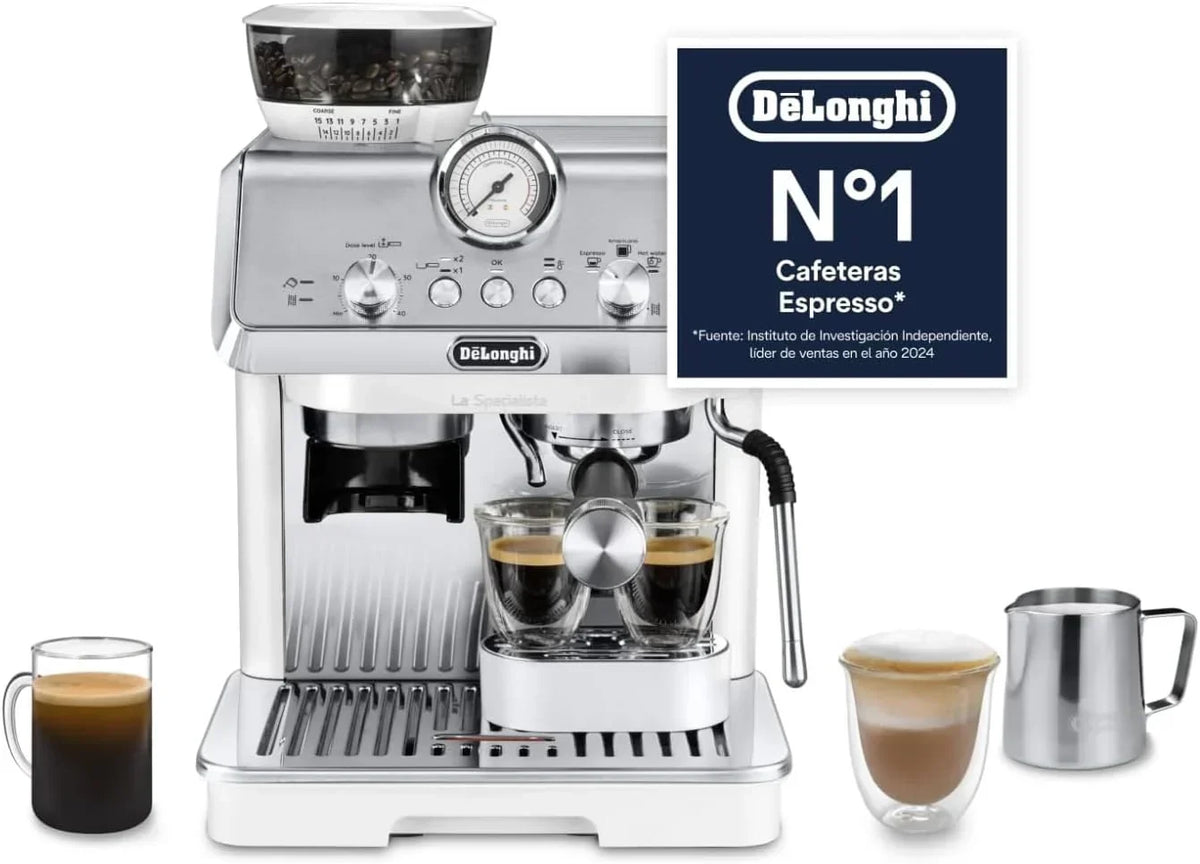 De'Longhi La Specialista Arte Espresso And Cappuccino Coffee Machine, 1.5 Litres, 3 Preset Recipes, 8 Grind Settings