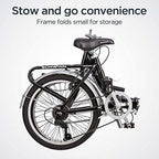 20-Inch Folding Adult Bike for Men and Women - 7-Speed Drivetrain