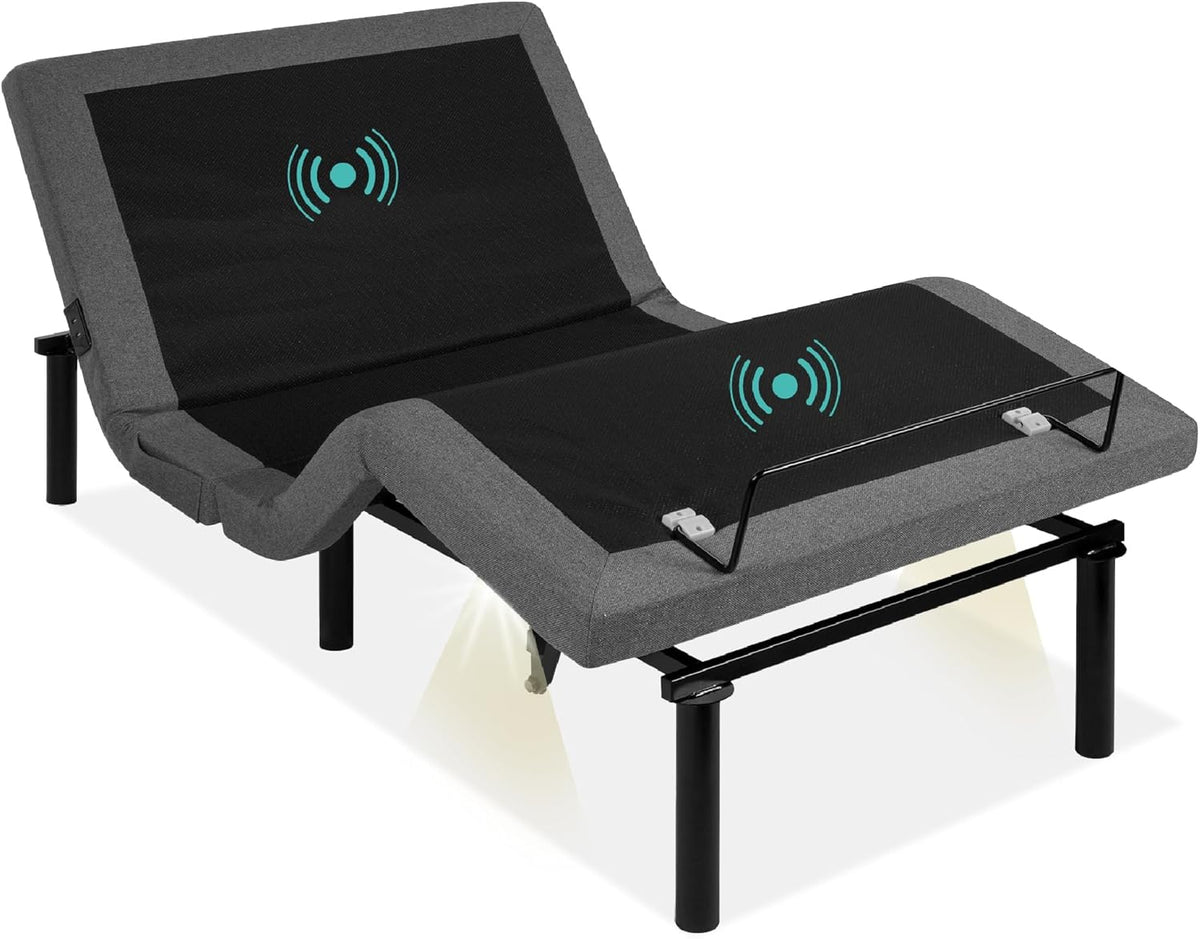 Twin XL Electric Adjustable Bed Base With Wireless Remote, Massage, Night Light, 2 USB Ports, 750 lb - 80 in x 38 in x 14 in