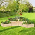 3-Tier Wood Raised Garden Bed, 28 Inch Depth - Cedar Posts