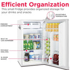Frigidaire Retro Bar Fridge, 3.2 Cu. Ft., Pink, 65-Watt - EFR376-C-PINK