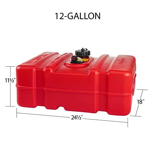 Scepter 12-Gallon Low Profile Marine Fuel Tank - Portable, Spill-Proof, EPA Compliant