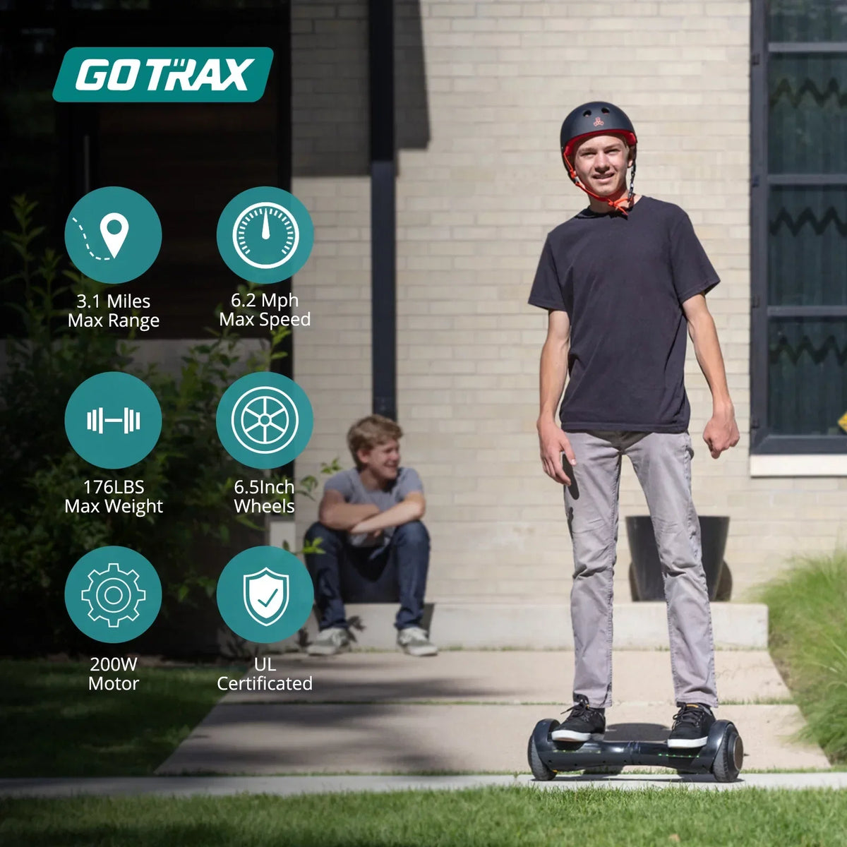 GOTRAX Hoverboard, 200W Motor, 6.5 inch LED Wheels, Blue - FX3
