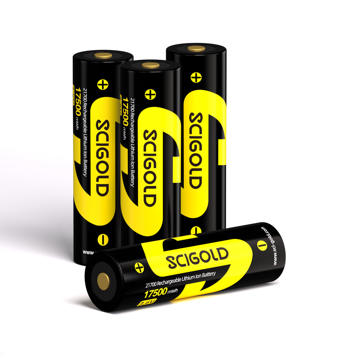 Scigold 21700 Li-ion Rechargeable Batteries, 17500mWh, 3.6V, 4 Pack - SG-B00A-2101#2